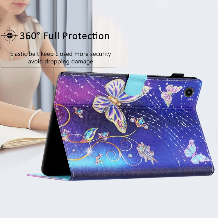 For Lenovo Tab M10 Gen 3 Coloured Drawing Stitching Smart Leather Tablet Case(Butterfly) - Lenovo by buy2fix | Online Shopping UK | buy2fix