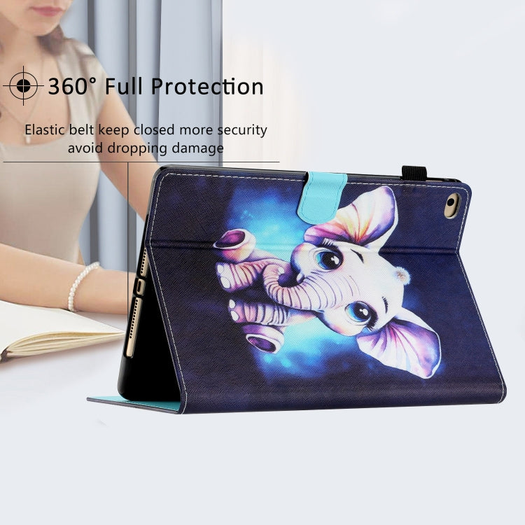 For iPad mini 5/4/3/2/1 Coloured Drawing Stitching Smart Leather Tablet Case(Elephant) - iPad mini (2019) / mini 5 Cases by buy2fix | Online Shopping UK | buy2fix