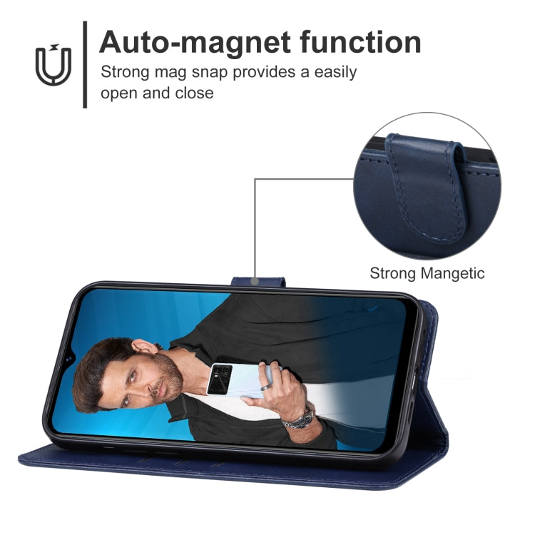 For Itel P40 Leather Phone Case(Blue) - More Brand by buy2fix | Online Shopping UK | buy2fix