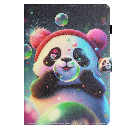 For Amazon Paperwhite 5 2021 Coloured Drawing Stitching Smart Leather Tablet Case(Panda) by buy2fix