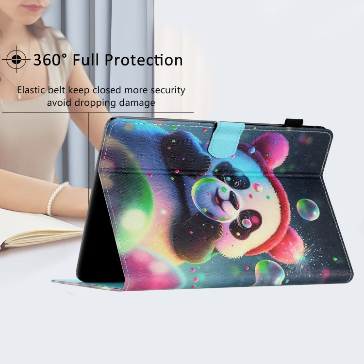 For Amazon Paperwhite 5 2021 Coloured Drawing Stitching Smart Leather Tablet Case(Panda) by buy2fix