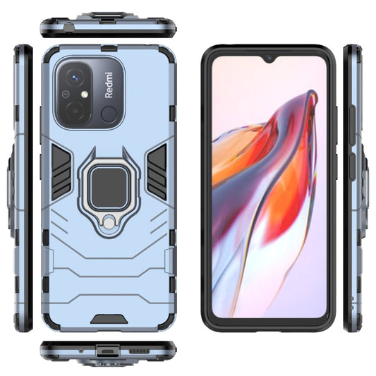 For Xiaomi Redmi 12C Magnetic Ring Holder PC + TPU Phone Case(Navy Blue) by buy2fix