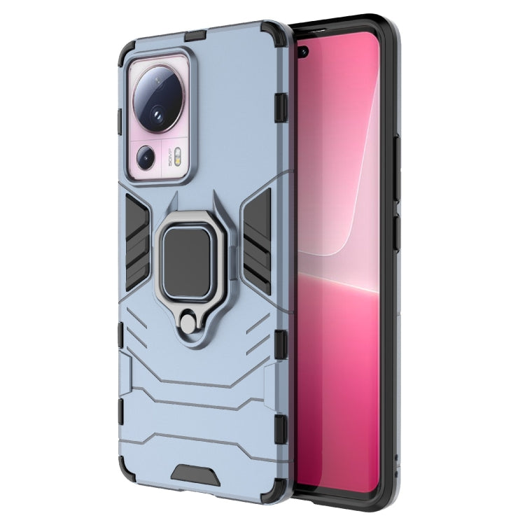 For Xiaomi 13 Lite Magnetic Ring Holder PC + TPU Phone Case(Navy Blue) - Xiaomi Cases by buy2fix | Online Shopping UK | buy2fix