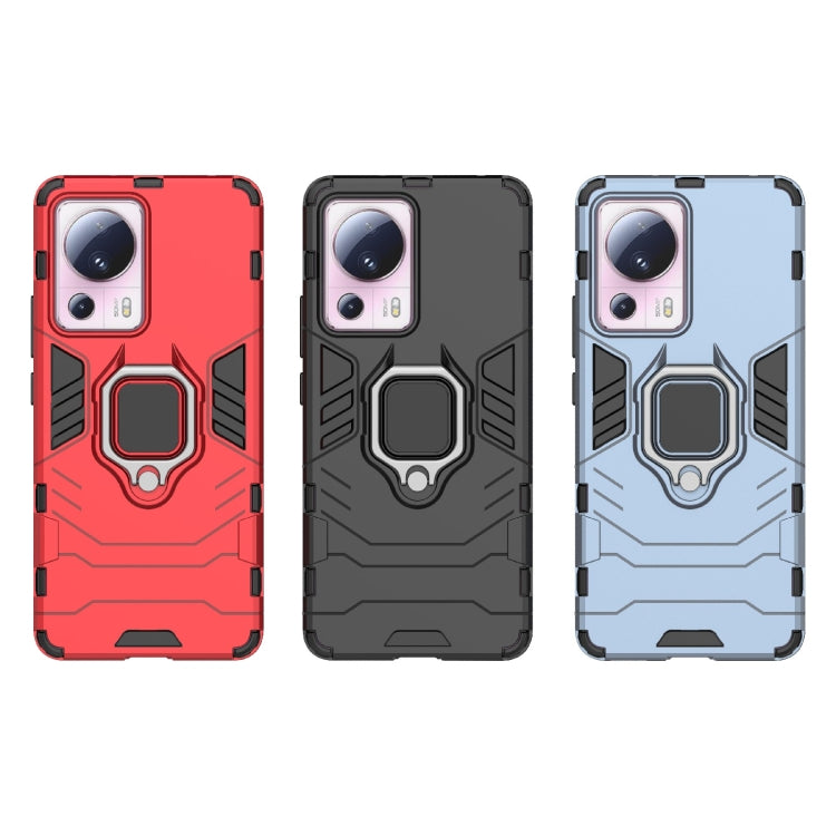 For Xiaomi 13 Lite Magnetic Ring Holder PC + TPU Phone Case(Navy Blue) - Xiaomi Cases by buy2fix | Online Shopping UK | buy2fix