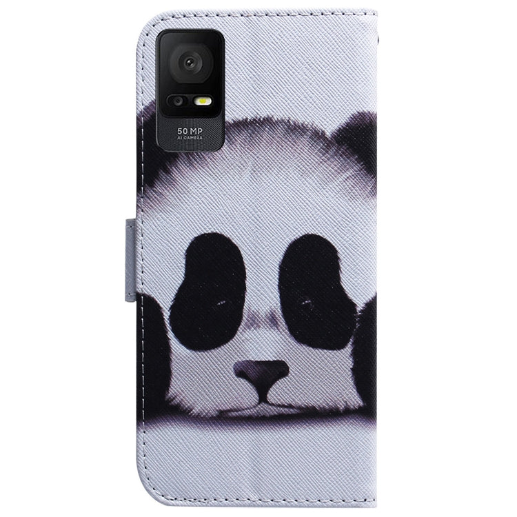 For TCL 408 Coloured Drawing Flip Leather Phone Case(Panda) - TCL by buy2fix | Online Shopping UK | buy2fix