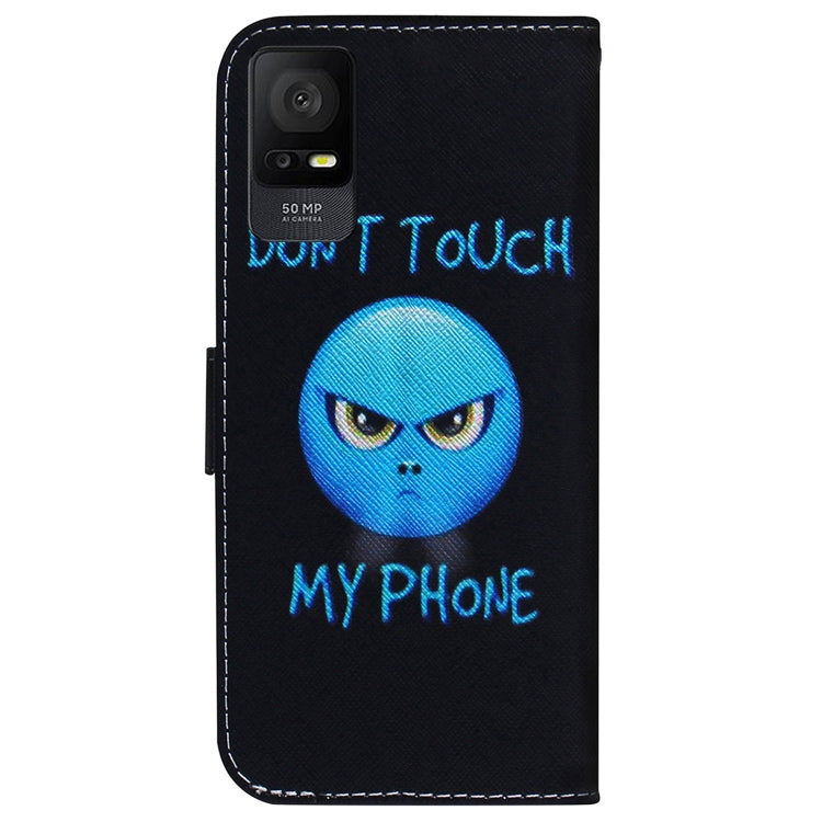 For TCL 408 Coloured Drawing Flip Leather Phone Case(Anger) - TCL by buy2fix | Online Shopping UK | buy2fix