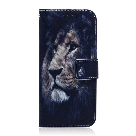For Xiaomi Redmi Note 12 4G Global Coloured Drawing Flip Leather Phone Case(Lion) by buy2fix