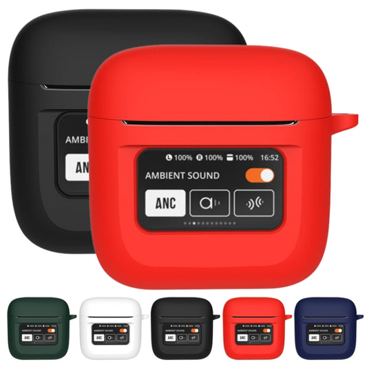 For JBL Tour Pro 2 Silicone Wireless Earphone Protective Case(Red) by buy2fix