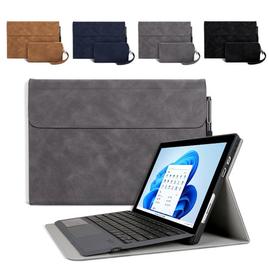 For Microsoft Surface Pro 7+ / 7 / 6 / 5 / 4 Sheepskin All-Inclusive Shockproof Protective Case with Power Bag(Blue) by buy2fix