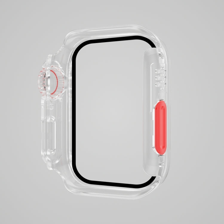 For Apple Watch Series SE 2 / 6 / SE / 5 / 4 40mm Film PC Watch Case with Detachable Button(Transparent) - Watch Cases by buy2fix | Online Shopping UK | buy2fix
