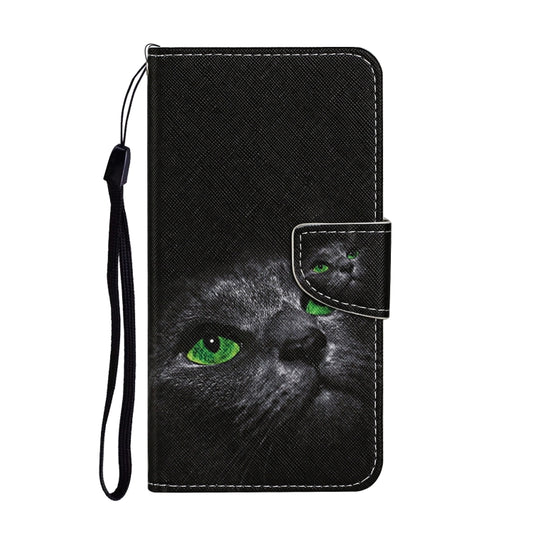 For Xiaomi Redmi Note 12 4G Global Colored Drawing Pattern Flip Leather Phone Case(Black Cat) by buy2fix