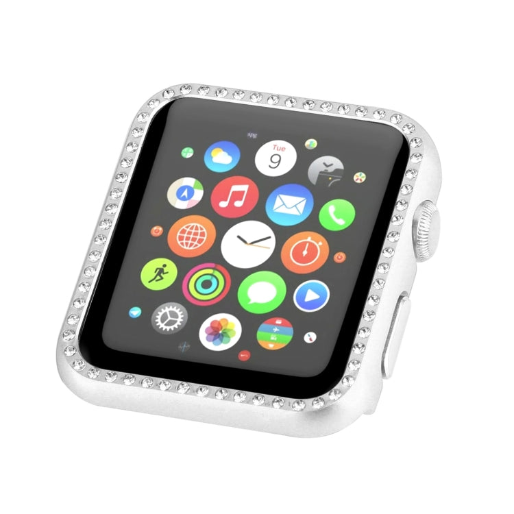 For Apple Watch Series 3&2&1 42mm Aluminum Alloy Diamond Watch Protective Case(Silver) by buy2fix
