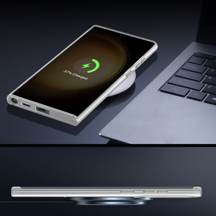 For Samsung Galaxy S22 Ultra 5G LK 3 in 1 MagSafe Magnetic Holder Phone Case(White) - Galaxy S22 Ultra 5G Cases by buy2fix | Online Shopping UK | buy2fix