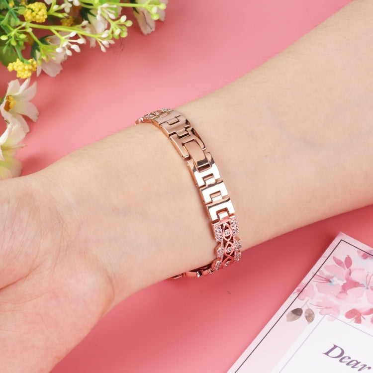 Copper Eye Metal Watch Band For Apple Watch Series 9&8&7 41mm / SE 3&SE 2&6&SE&5&4 40mm / 3&2&1 38mm(Gold) by buy2fix