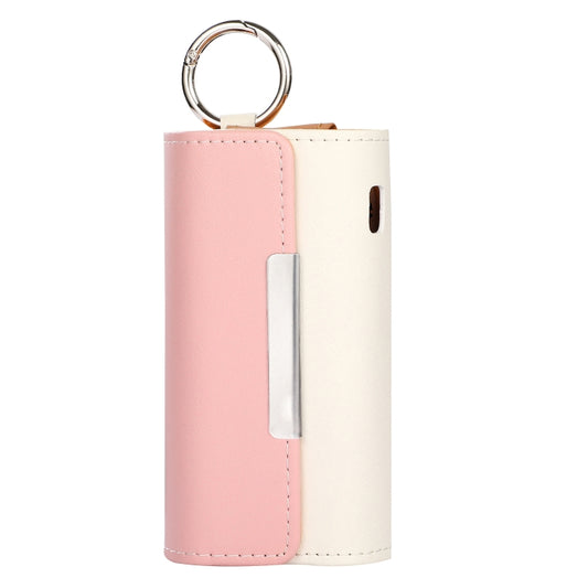 For IQOS ILUMA Portable Contrasting Color Electronic Cigarette Storage Bag with Hanging Loop(Pink + White) by buy2fix