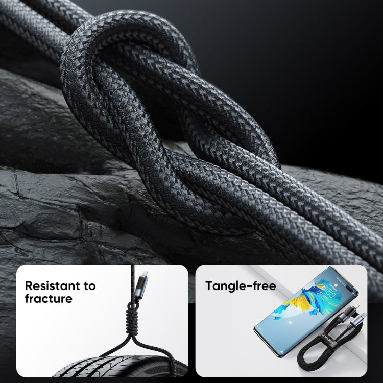 JOYROOM S-AC066A16 6A USB to USB-C / Type-C Digital Display Fast Charging Data Cable, Length:1.2m(Black) - USB-C & Type-C Cable by JOYROOM | Online Shopping UK | buy2fix