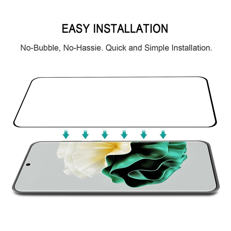 For Huawei P60 / P60 Pro / P60 Art Edge Glue 3D Curved Edge Full Screen Tempered Glass Film by buy2fix