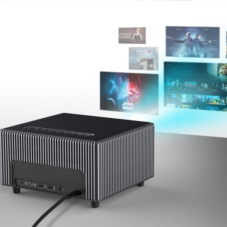 D6000 1920x1080P 400ANSI Lumens Portable Mini LCD LED Smart Projector, Screen Mirroring(UK Plug) - LED Projector by buy2fix | Online Shopping UK | buy2fix