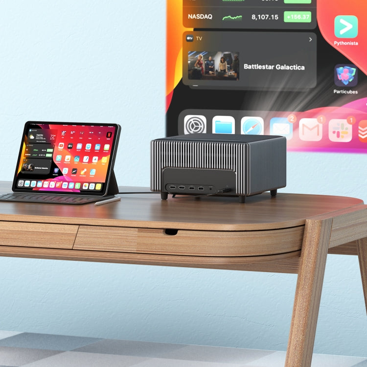 D6000 1920x1080P 400ANSI Lumens Portable Mini LCD LED Smart Projector, Screen Mirroring(AU Plug) by buy2fix