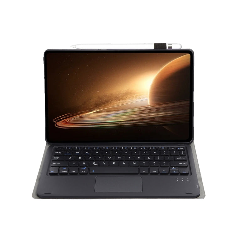 For OPPO Pad 2 11.61 inch 2023 OP13-A Lambskin Texture Ultra-thin Detachable Bluetooth Keyboard Leather Case with Touchpad(Black) - For OPPO by buy2fix | Online Shopping UK | buy2fix