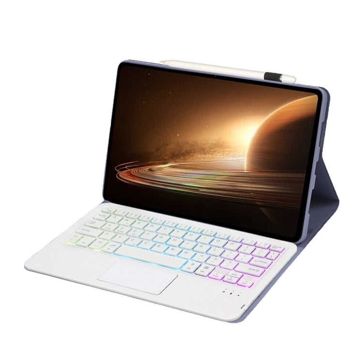 For OPPO Pad 2 11.61 inch 2023 OP13-AS Lambskin Texture Ultra-thin Detachable Backlight Bluetooth Keyboard Leather Case with Touchpad(Purple) - For OPPO by buy2fix | Online Shopping UK | buy2fix