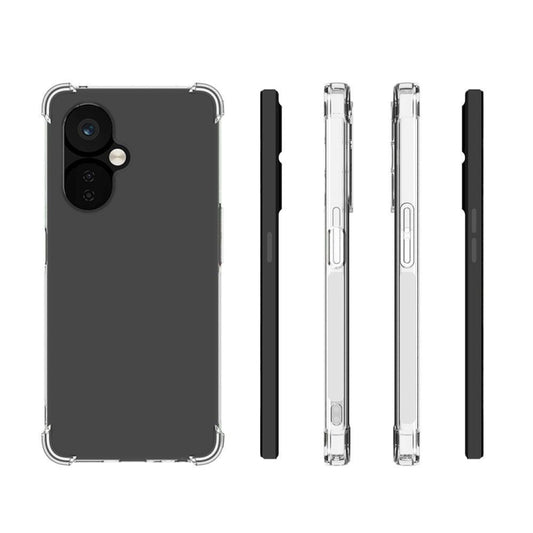For OnePlus Nord CE 3 Lite Shockproof Non-slip Thickening TPU Phone Case(Transparent) by buy2fix