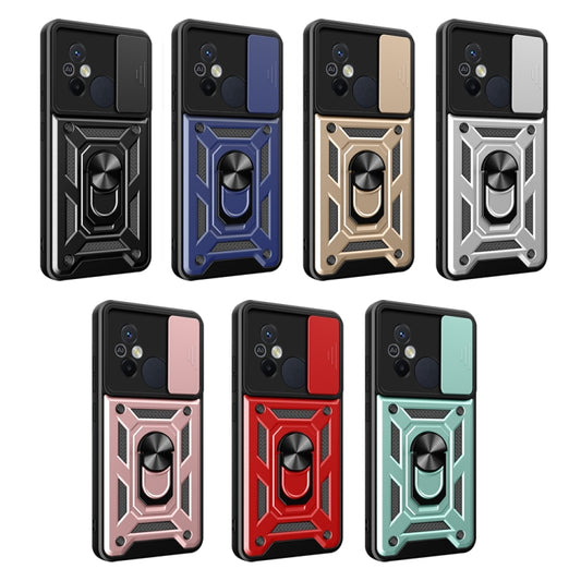 For Xiaomi Redmi 12C 4G / 11A Sliding Camera Cover Design TPU+PC Phone Case(Red) by buy2fix