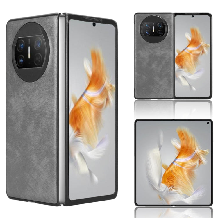 For Huawei Mate X3 Litchi Texture Phone Case(Grey) - Huawei Cases by buy2fix | Online Shopping UK | buy2fix
