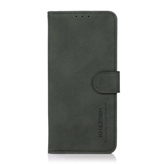 For Nokia C32 KHAZNEH Matte Texture Leather Phone Case(Green) by buy2fix