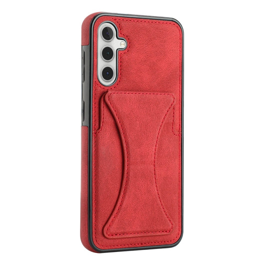 For Samsung Galaxy A14 4G / 5G Ultra-thin Shockproof Phone Protective Case with Holder(Red) by buy2fix