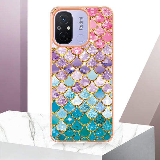 For Xiaomi Redmi 12C/11A 4G Global Electroplating IMD TPU Phone Case(Colorful Scales) by buy2fix