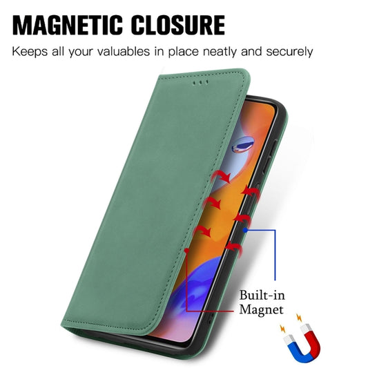For Samsung Galaxy A14 5G Retro Skin Feel Magnetic Leather Phone Case(Green) by buy2fix