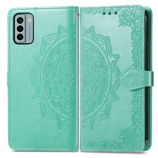 For Nokia G22 Mandala Flower Embossed Leather Phone Case(Green) by buy2fix
