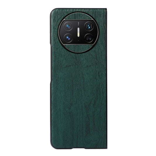 For Huawei Mate X3 Wood Texture PU Phone Case(Green) by buy2fix