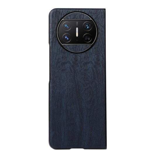 For Huawei Mate X3 Wood Texture PU Phone Case(Blue) by buy2fix