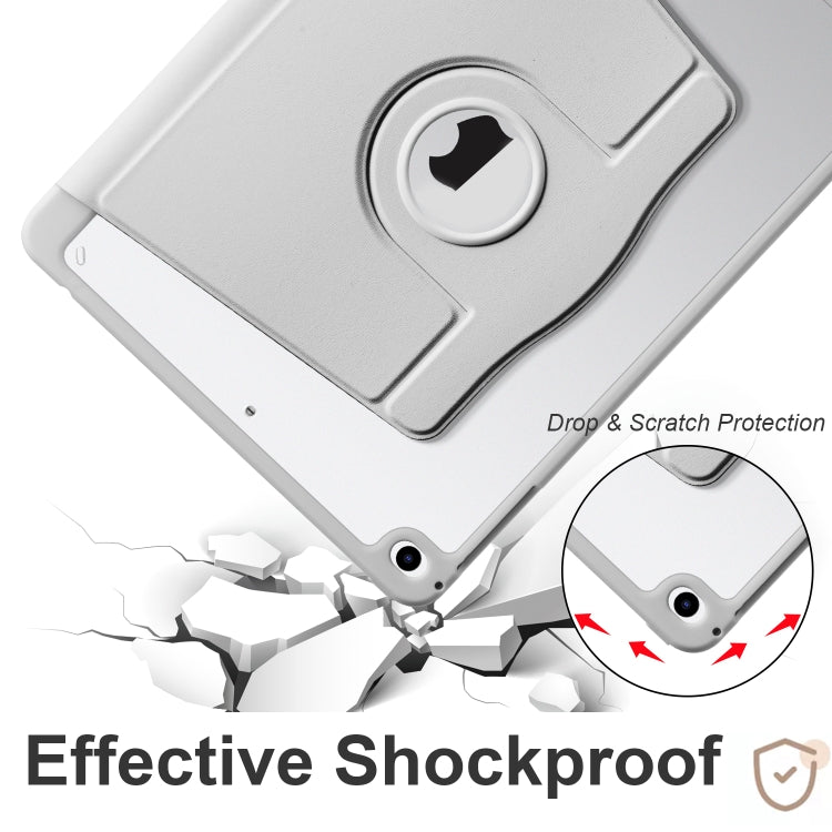 For iPad Air / Air 2 / 9.7 2018 / 2017 Acrylic 360 Degree Rotation Holder Tablet Leather Case(Grey) - iPad 9.7 (2018) & (2017) Cases by buy2fix | Online Shopping UK | buy2fix