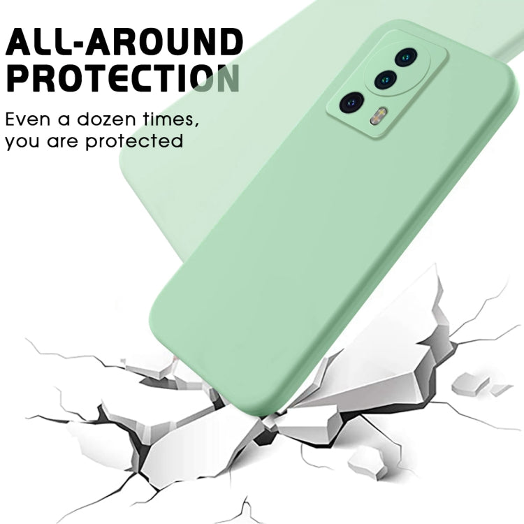 For Xiaomi 13 Lite / 12 Lite NE Pure Color Liquid Silicone Shockproof Phone Case(Green) - Xiaomi Cases by buy2fix | Online Shopping UK | buy2fix