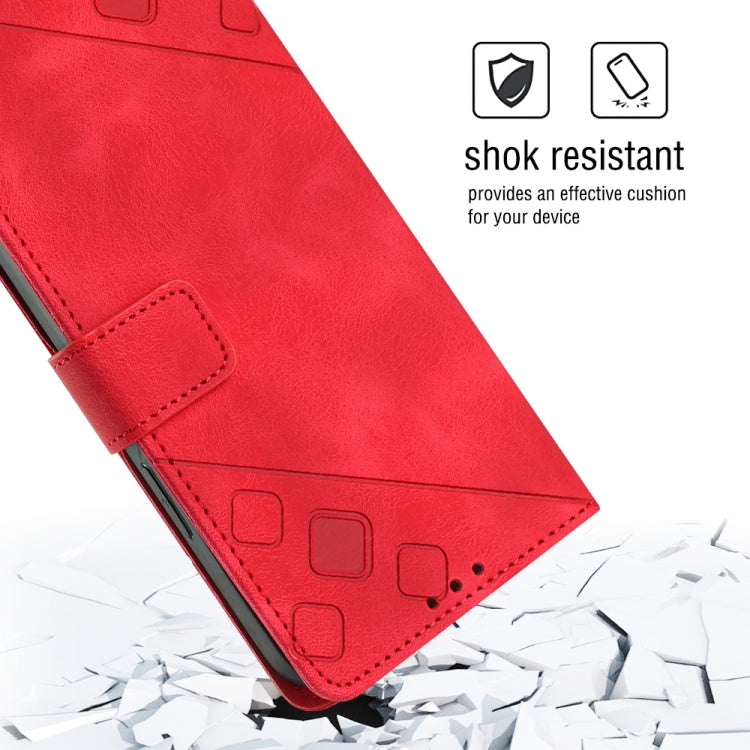 For Huawei nova 10 Skin-feel Embossed Leather Phone Case(Red) by buy2fix