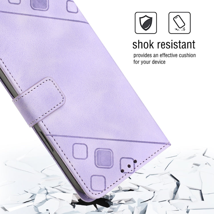 For Huawei nova 10 Skin-feel Embossed Leather Phone Case(Light Purple) by buy2fix