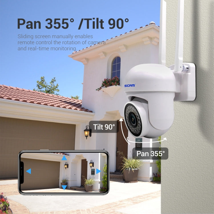 ESCAM PVR007 3MP Smart HD WiFi Camera Support Full Color Night Vision / Motion Detection / Sound Alarm / TF Card(EU Plug) - Wireless Camera by ESCAM | Online Shopping UK | buy2fix