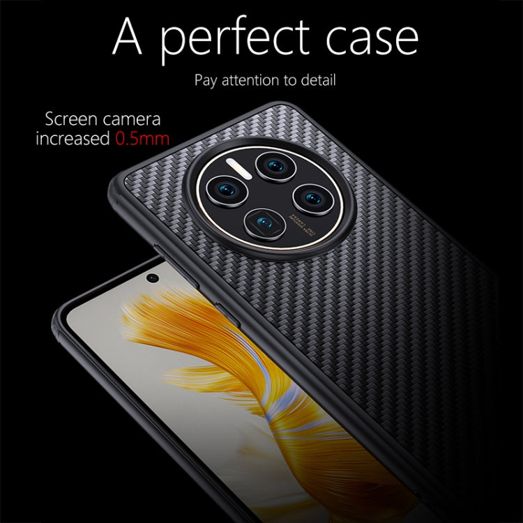 For Huawei Mate 50 wlons Magsafe Carbon Fiber Kevlar TPU Phone Case(Black) by wlons