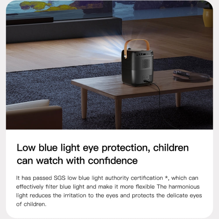 A007 Portable 1280 x 720 HD 113 ANSI Smart LED Projector, Plug:UK Plug(White) - Mini Projector by buy2fix | Online Shopping UK | buy2fix