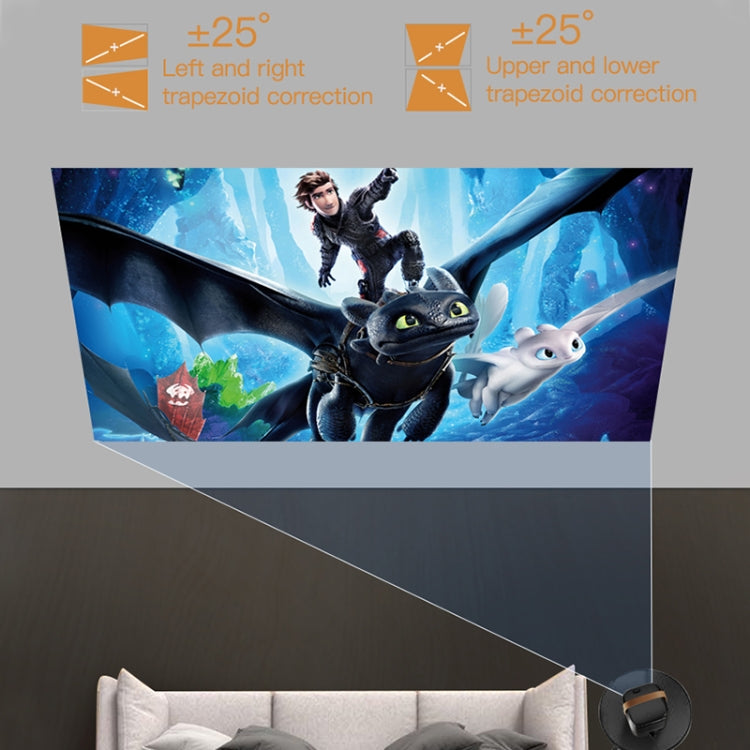 A007 Portable 1280 x 720 HD 113 ANSI Smart LED Projector, Plug:UK Plug(White) - Mini Projector by buy2fix | Online Shopping UK | buy2fix
