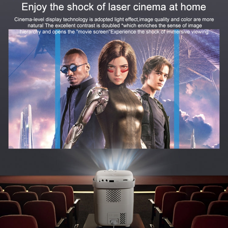 A007 Portable 1280 x 720 HD 113 ANSI Smart LED Projector, Plug:UK Plug(White) - Mini Projector by buy2fix | Online Shopping UK | buy2fix