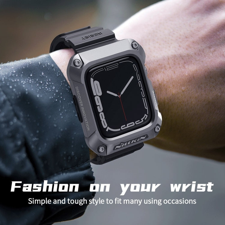 NILLKIN Ruidong Series Alloy + TPU Integrated Watch Band For Apple Watch Series SE 2&6&SE&5&4 44mm(Black) by NILLKIN