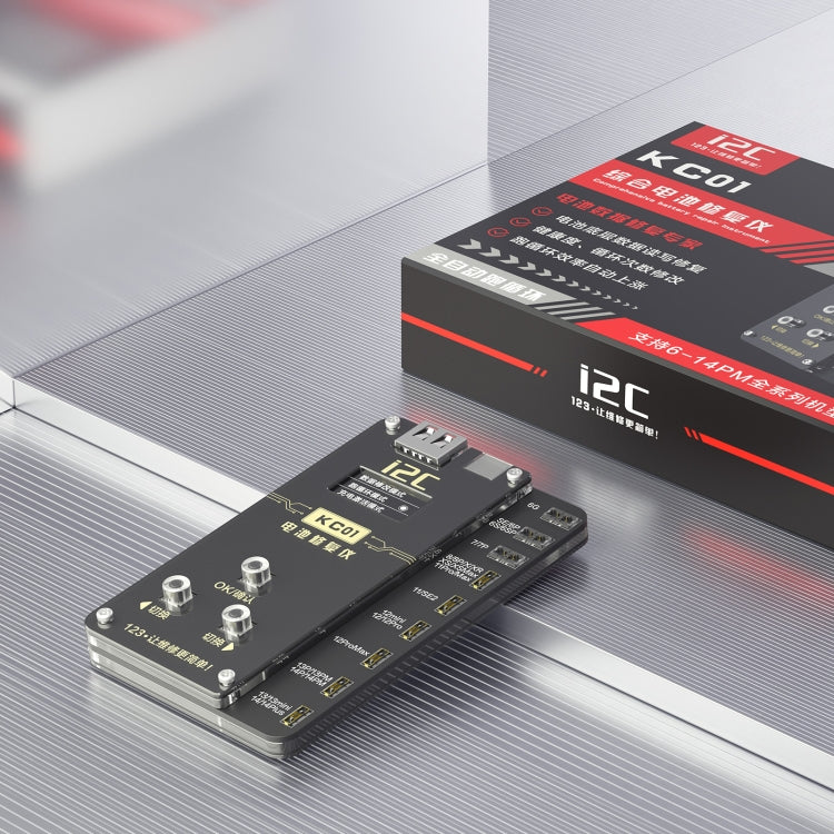 i2C KC01 Multi-function Comprehensive Battery Repair Instrument for iPhone 6-14 Pro Max, Version:Standard Version by i2C