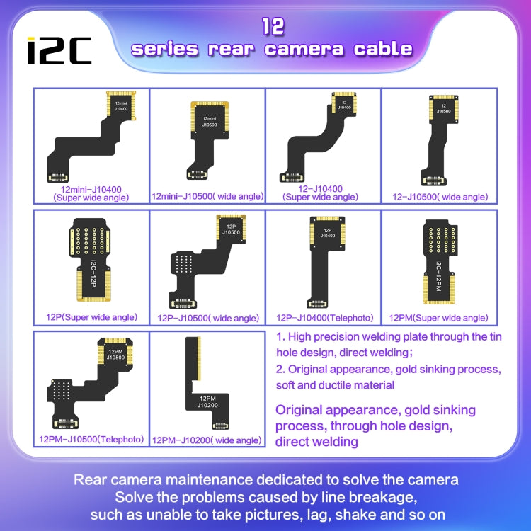 For iPhone 11 Pro / 11 Pro Max J7300 i2C Back Facing Telephoto Camera Cable - Flex Cable by i2C | Online Shopping UK | buy2fix