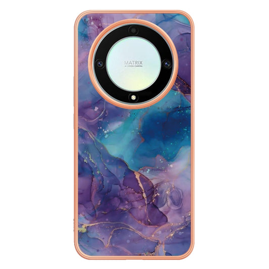 For Honor X9a / Magic5 Lite Electroplating Marble Dual-side IMD Phone Case(Purple 016) by buy2fix