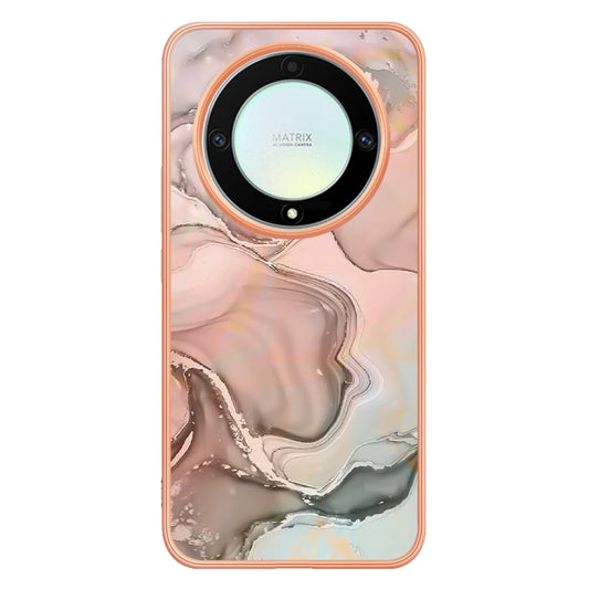 For Honor X9a / Magic5 Lite Electroplating Marble Dual-side IMD Phone Case(Rose Gold 015) by buy2fix