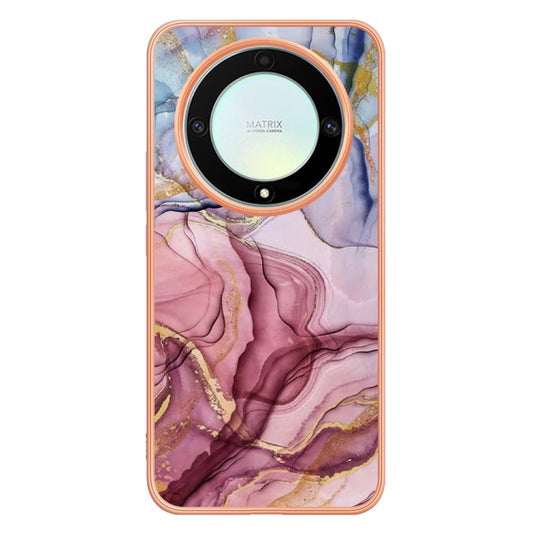For Honor X9a / Magic5 Lite Electroplating Marble Dual-side IMD Phone Case(Rose Red 014) by buy2fix